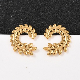 304 из нержавеющей стали листьев серьги стержня, ионное покрытие (ip)