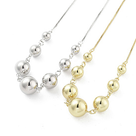 Brass Necklaces, Long-Lasting Plated, Lead and Cadmium Free, Round