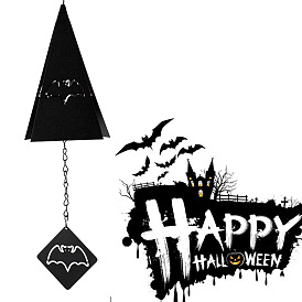 Треугольный череп, железный кулон с колокольчиками, украшение на Хэллоуин