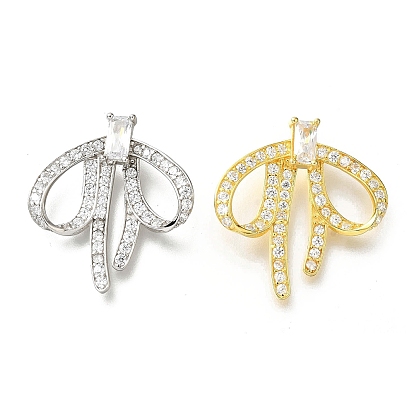 925 подвески из стерлингового серебра с прозрачными кубическими цирконами, бантом прелести