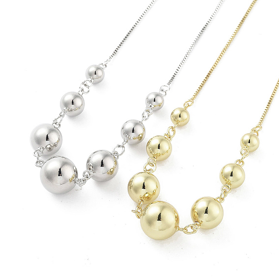 Латунные ожерелья с покрытием стойки, долговечный, без свинца и кадмия, круглые