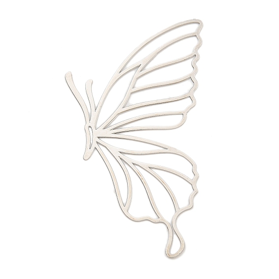 Латунные кабошоны, гравированные металлические украшения, без кадмия, без никеля и без свинца, бабочка