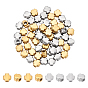 60Pcs 2 Colors 304 Stainless Steel Beads, Cross