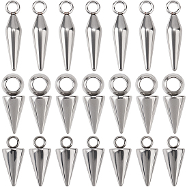 36шт. 3 стили подвески из нержавеющей стали, конус очарование