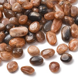 Natural Multi-Moonstone Beads, Nuggets, Tumbled Stone, Vase Filler Gems, No Hole/Undrilled