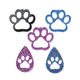 Акриловые подвески, отпечаток лапы