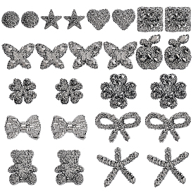26Pcs 13 Styles Resin Hotfix Rhinestone, for Costume Accessories