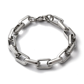201 pulseras de cadena tipo cable de acero inoxidable para mujeres y hombres.
