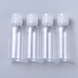 Transparent Plastic Squeeze Bottles, with Flip Caps(Transparent or Opaque Random Delivery), Refillable Bottles