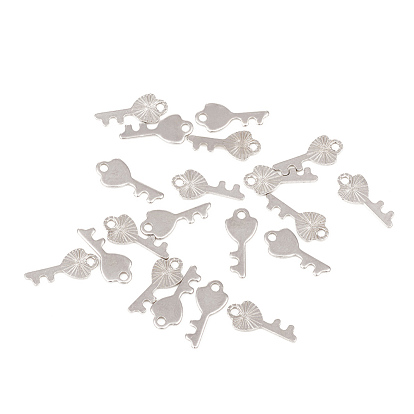 304 Stainless Steel Pendants, Laser Cut, Key