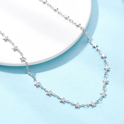 304 ожерелья из нержавеющей стали в виде звездочек для женщин, не тускнеет