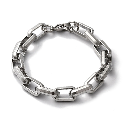 201 Stainless Steel Cable Chain Bracelets for Women Men
