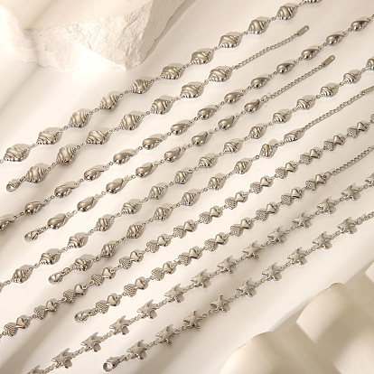 304 браслеты из нержавеющей стали ссылка для женщин, цвет нержавеющей стали