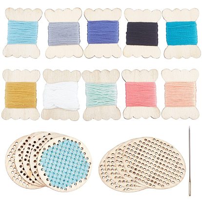 Деревянная пластина для вышивания ниток, инструменты для вышивки крестом