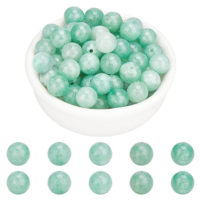 Natürliche myanmarische Jade / burmesische Jade-Perlenstränge, Runde