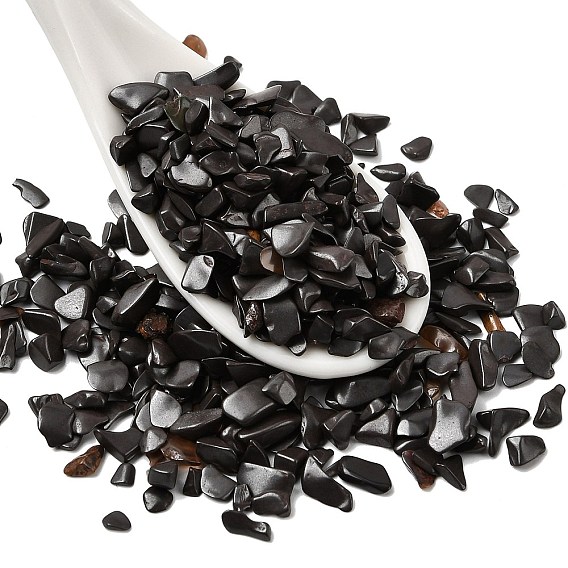 Натуральный черный бисер камень, чип, нет отверстий / незавершенного