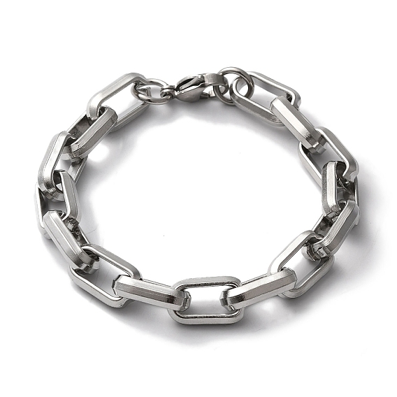 201 Stainless Steel Cable Chain Bracelets for Women Men
