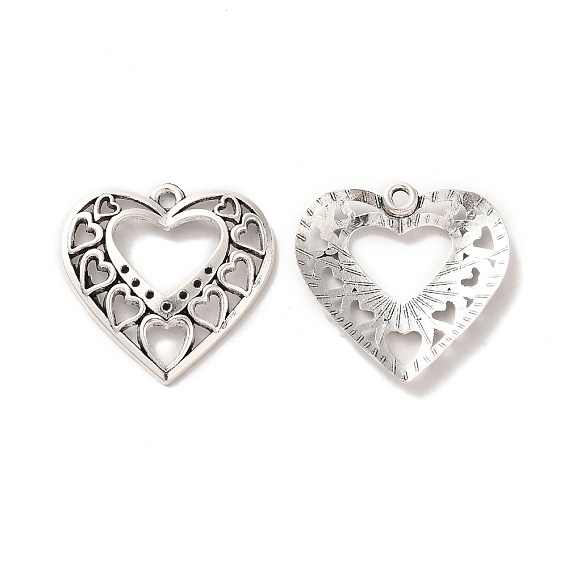 Сплавочные сеттинги для кулона (стразы), тибетский стиль, сердце, никель