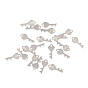 304 Stainless Steel Pendants, Laser Cut, Key