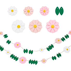 Фетровые цветочные подвесные баннеры, для украшения свадебной вечеринки