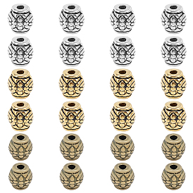 Tibetan Style Alloy Beads, Cadmium Free & Nickel Free & Lead Free, Drum