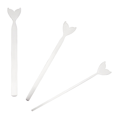 3шт 3 стиль браслет из нержавеющей стали рыбий хвост пустые полоски, для изготовления браслета-манжеты своими руками, заготовки для штамповки и гравировки металла