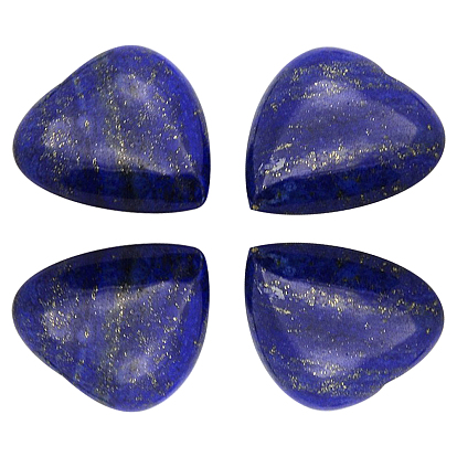 4 кабошоны из натуральных драгоценных камней, сердце