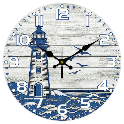 Настенные часы с принтом из мдф, для дома гостиная спальня украшение, плоско-круглые