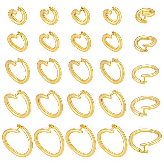 40шт. 5 варианты латунных открытых фиксирующих соединительных колец, круглые