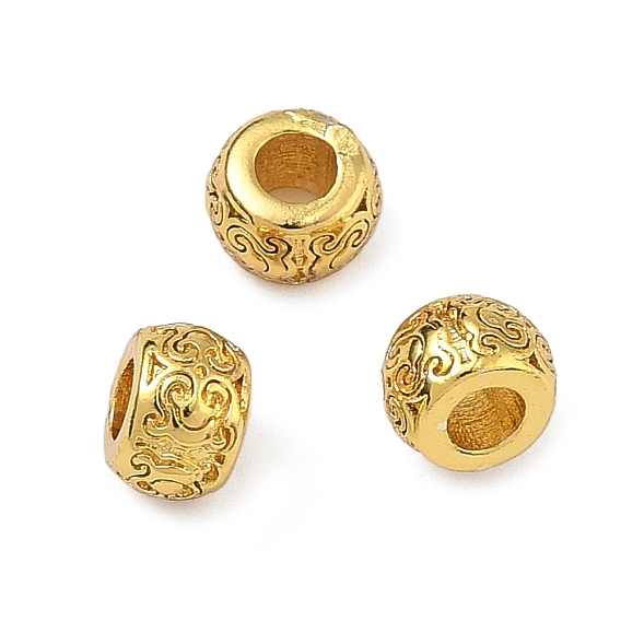 Латунные бусины, рондель, без кадмия и без свинца, стойки покрытие