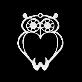 201 подвески из нержавеющей стали, лазерная резка, сова