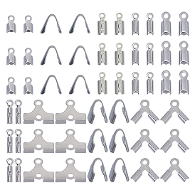 9 Латунные и 304 стальные складные обжимные концы, загибаем концы шнура