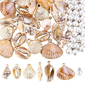DIY Jewelry Making Kits, including Acrylic Pendants, Shell Pendants and Resin Imitation Pearl Pendants