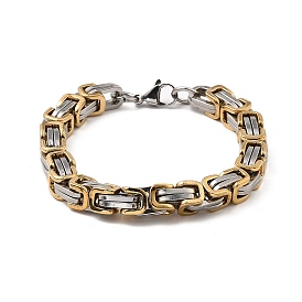 304 Stainless Steel Byzantine Chain Bracelets