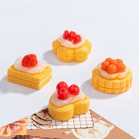 Имитация фруктового торта смола мини модель, аксессуары для микроландшафта, притворяясь опорными украшениями