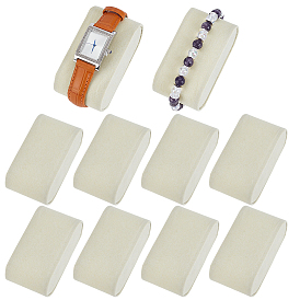 Пластиковые подушечки для браслетов, покрытые вельветом, овальные, для демонстрации ювелирных браслетов и часов