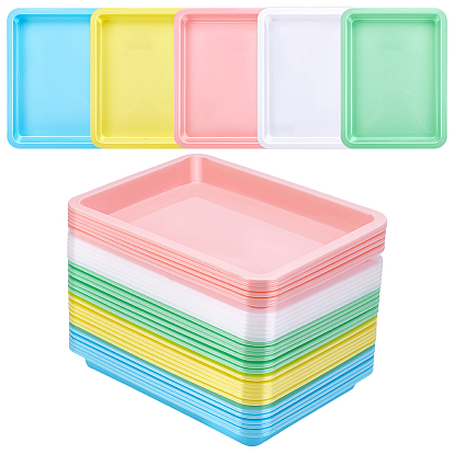 30шт. 5 цвета a5 пластиковые подносы для демонстрации ювелирных изделий, маленькая игрушка, прямоугольные