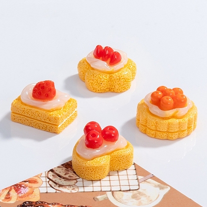 Имитация фруктового торта смола мини модель, аксессуары для микроландшафта, притворяясь опорными украшениями