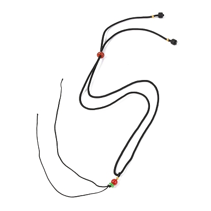 Плетеное колье из нейлонового шнура, с пластиковой бисера