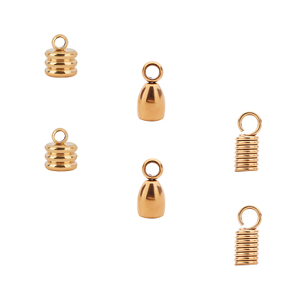 Вакуумное покрытие pvd 304 наконечники шнура из нержавеющей стали, торцевые крышки и конец шнура катушки трубки, колонка