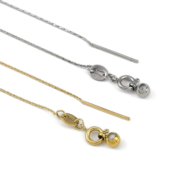 Ионное покрытие (ip) 304 ожерелья из нержавеющей стали с цепочками Boston Link, регулируемые слайдер ожерелья для женщин и мужчин