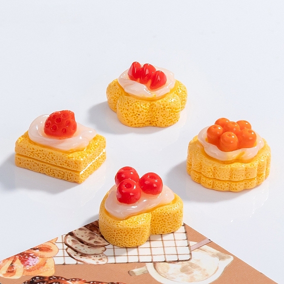 Имитация фруктового торта смола мини модель, аксессуары для микроландшафта, притворяясь опорными украшениями
