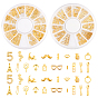 4 Boxes 2 Style Alloy Cabochons, Nail Art Studs, Nail Art Decoration Accessories, Mixed Shapes