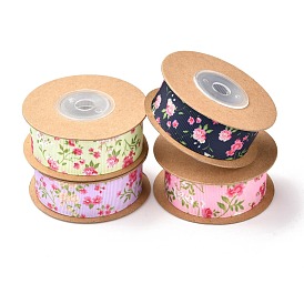 Polyester Ribbon, Flower Pattern, for Gifts Wrapping Party