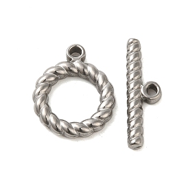 304 Stainless Steel Toggle Clasps, Round