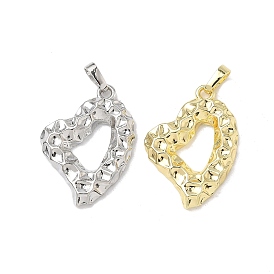 Латунные подвески, сердце, стойки покрытие, долговечный, без кадмия и без свинца