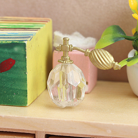 Mini Plastic Perfume Bottle Model, Miniature Dollhouse Decorations Accessories