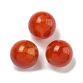 Natural Red Agate Beads, Dyed & Heated, Round