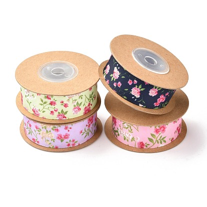 Polyester Ribbon, Flower Pattern, for Gifts Wrapping Party