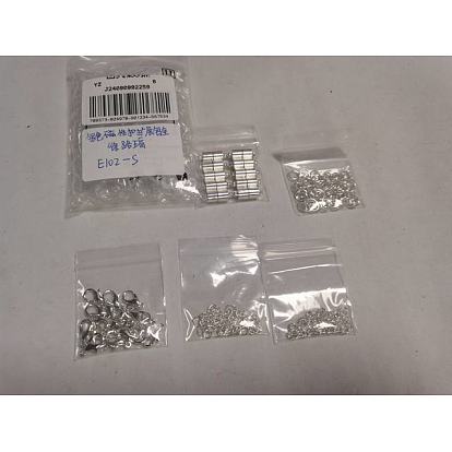 Extensor de cadena de hierro y anillos de salto abiertos, Con cierres magnéticos de latón y cierres de pinza de langosta de aleación de zinc.